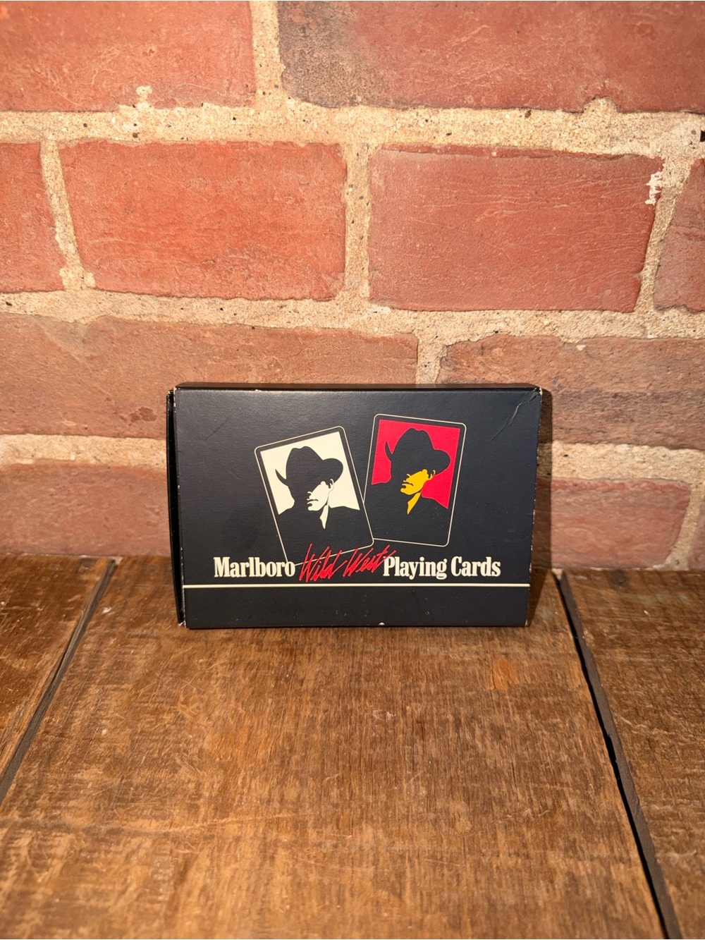 Marlboro Vintage Black Box Playing Cards with Red & Yellow Accents Casino